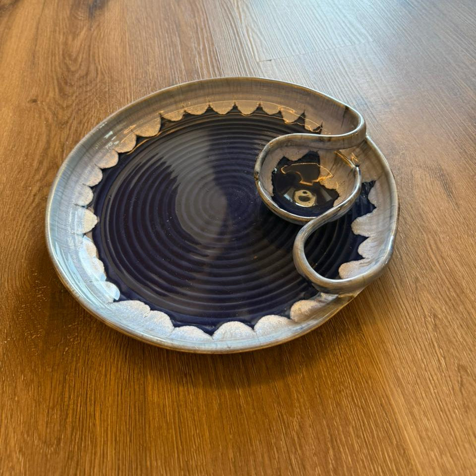 Ayla – Handcrafted Ceramic Chip & Dip Platter - Big