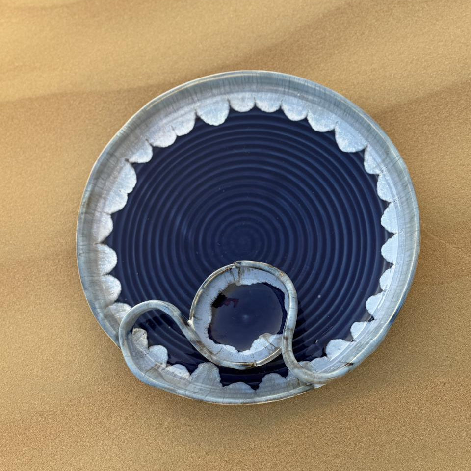 Ayla – Handcrafted Ceramic Chip & Dip Platter - Big