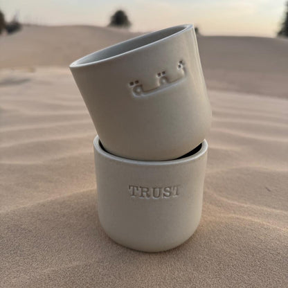 Trust Engrave Single Ceramic Cup- Large - Desert Color