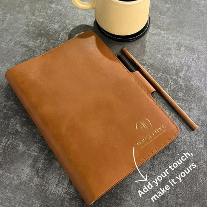 Personalized Premium Leather Diary – Tan