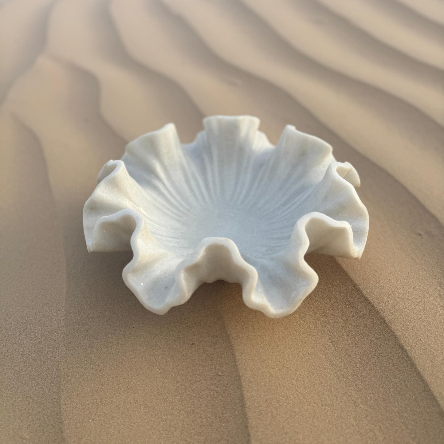 Miraq Carved Marble Decorative Centerpiece - Large