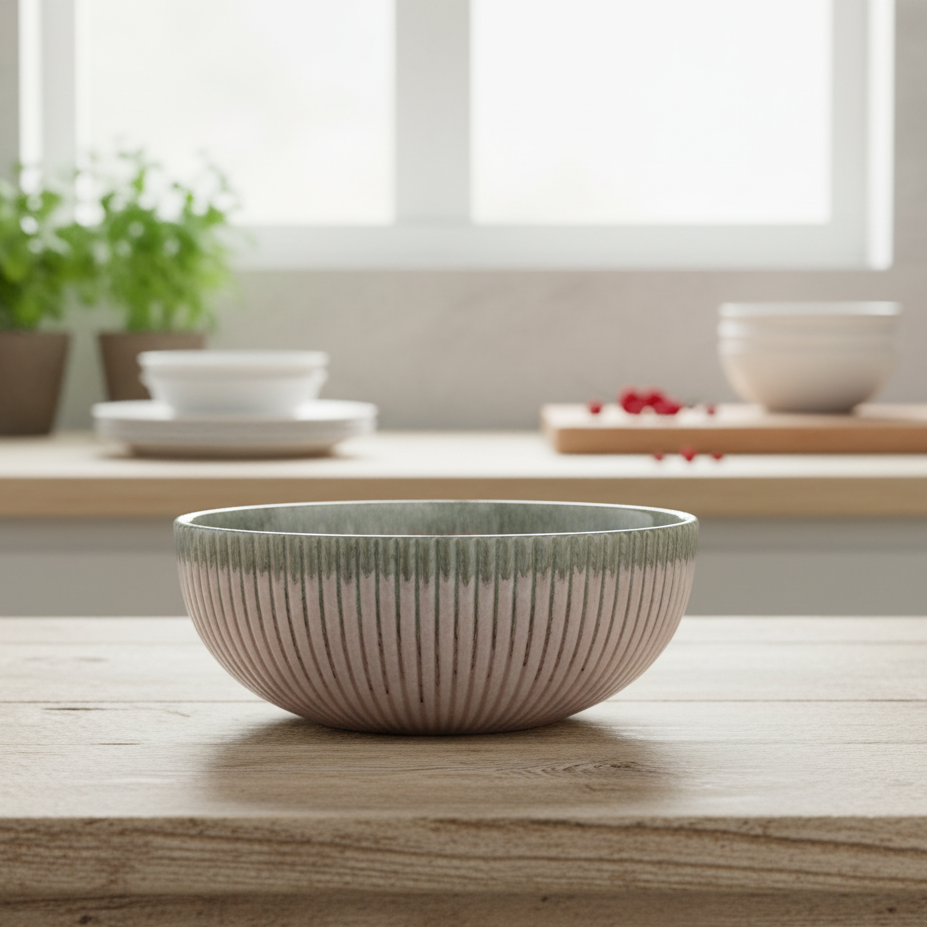 Blush Ceramic Big Serving Bowl