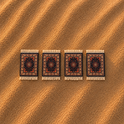 Sultan's Arabesque Carpet Coaster Set of 4