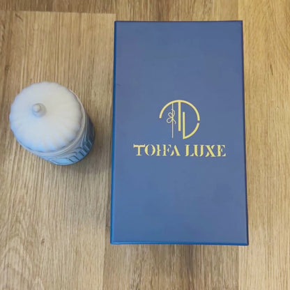 Aura Luxury Scented Candle UAE – Lemongrass & Eucalyptus | Tohfa Luxe